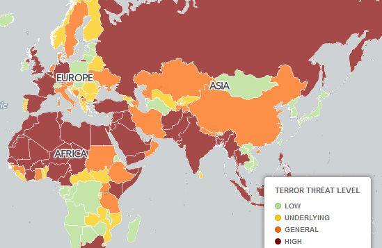 48 zemalja sveta kojima preti najveća opasnost od terorizma